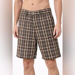 Micros Mens Shorts square Brown Size 30 Pockests Zipp‎ And Button